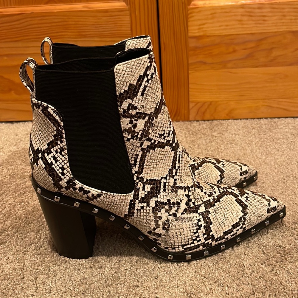 Charles by Charles David Snakeskin Ankle Booties